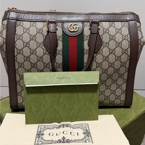 GUCCI OPHIDIA GG MEDIUM TOTE BAG